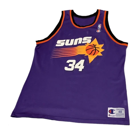 Charles Barkley Phoenix Suns Basketball Vintage Away Jersey Champion NBA Size 48 Cover