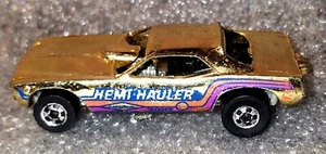 Hot Wheels Hemi Hauler 1969 Hong Kong Blackwalls dorado cromo coche de arrastre - Imagen 1 de 8