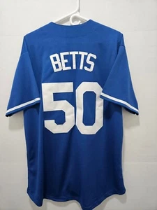 CAMISETA DE BÉISBOL MOOKIE BETTS #50 COSIDA PERSONALIZADA DE LOS ANGELES PARA HOMBRE TALLA XL - Imagen 1 de 10