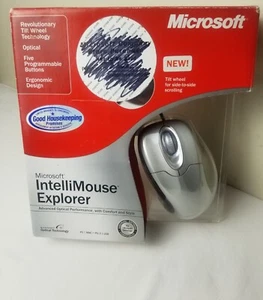 Vintage Microsoft IntelliMouse Explorer Tilt-Wheel Mouse PC Mac NEW - Picture 1 of 7