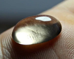 Wassertropfen transparent natürlicher Rauchquarz Cabochon für Ringe 6,20 Ct afghanisch - Bild 1 von 8