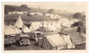 POSTCARD SIZE PHOTO – CIRCUS / WILD WEST SHOW – TENTS, TEEPEE - CA 1920S - Picture 1 of 2