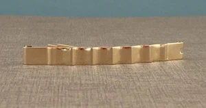 Delsol France signierte strukturierte goldfarbene Haarspange Haarspange - Bild 1 von 3