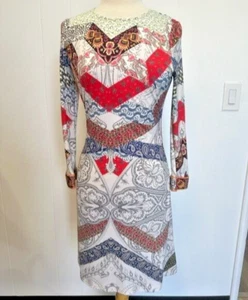 Beautiful Etro dress multicolored long sleeves size 46 - Picture 1 of 6