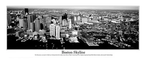 USA Massachusetts Boston City View of Skyline Unframed Panoramic Poster 6002 - Picture 1 of 1