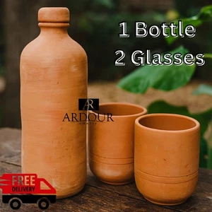 Botella de agua de arcilla Miiti 1,5/2 litros | Frasco de olla de tierra | Agua de refrigeración natural - Imagen 1 de 7