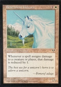 Benevolent Unicorn Magic Card Summon Unicorn MTG Magic the Gathering  - Picture 1 of 2