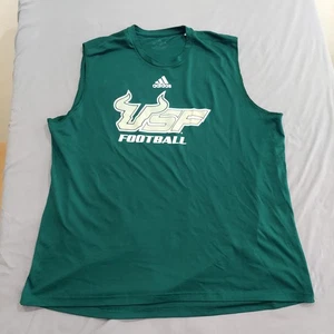 Adidas USF South Florida Bulls TANK TOP 2XL GREEN Sleeveless Creator Tee - Picture 1 of 6