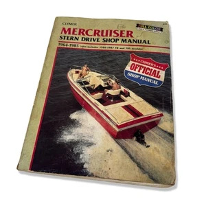 MERCRUISER Clymer Stern Drive Shop Manual Vintage Book 1964-1985 B740 Full Color - Foto 1 di 14
