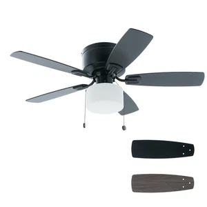 42" Pull Chain Ceiling Fan: Traditional Flush Mount Ceiling Fan with Light - ... - Picture 1 of 7