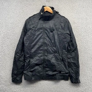 G Star Raw Jacket Mens Medium Black Slim Fit Windbreaker Full Zip Up Motorcycle - Picture 1 of 11