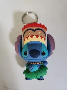 Large Disney Stitch Keychain Hawaiian Dance 3"x 2.25" - Picture 1 of 2