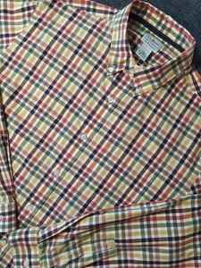 L.L. Camicia uomo Bean Fall a quadri con bottoni L multi autunno zucca patch festival - Foto 1 di 8