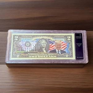 Donald Trump MAGA $2 Bill Sealed “Presidential Note” Rare Auth Uncirculated 001 - Picture 1 of 4