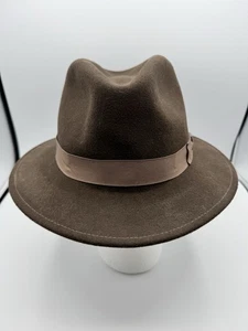 Vintage Orvis Lite Felt 100% Wool Fedora Fishing Hat Packable Size XL Made USA - Picture 1 of 10