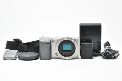 Sony NEX-5 Mirrorless Digital Camera Body Silver w/flash Direct from Japan 448 - Image 1 of 4