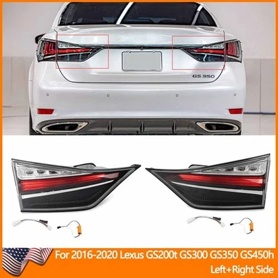 Left+Right Inner Tail Light Brake Lamp For 2016-2020 Lexus GS350 GS300 GS200t Foto 1 de 4