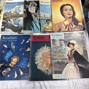 7) 1955 1956 1957 Realites Magazines Paris Edition In English  - Picture 1 of 16