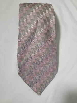 Corbata mfaboston Museo de Bellas Artes Boston 100 % seda rosa gris Foto 1 de 4
