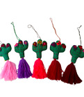 WHOLESALE 10 PIECE MEXICAN EMBROIDERED  CACTUS  , ORNAMENT , TASSEL , PARTY