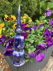 SPITZE KERAMIK - HANDARBEIT GARTENDEKO ROSENKUGEL STELENSPITZE - Bild 1 von 1