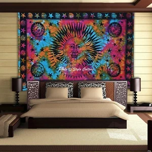 Mandala Tapestry Multi Color Twin Wall Decor Cotton Bohemian Hippie Throw - Picture 1 of 3
