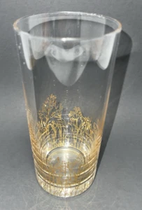 Vidrio de repuesto Collins de hierba con estampado de trigo/hierba alta dorado de mediados de siglo 6"H B*J - Imagen 1 de 5