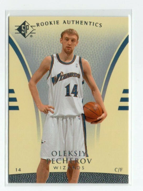 2007-08 SP AUTHENTIC Oleksiy Pecherov #109 Rookie RC WASHINGTON WIZARDS - Image 1 of 1