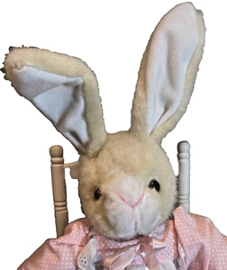 Gemmy Industries Musical Easter Bunny Plushie in Rocking Chair 16" JSB11 - Picture 1 of 7