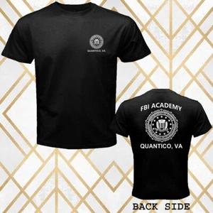 US United States FBI Academy Army Police Men's Black Size S - 3XL - Picture 1 of 1
