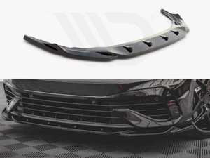 For VW Golf MK8 R Maxton Design Front Diffuser Diffusor V4 Gloss Black ABS - Picture 1 of 4