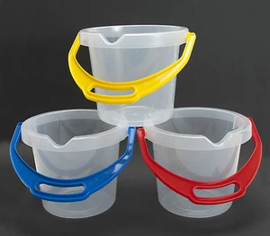 DANTOY STRONG TRANSPARENT FROSTED BUCKET WITH HANDLE 1 litre crabbing bucket NEW - Picture 1 of 3