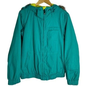Burton Kids Jacket Dryride Juniors XL Teal Green Hooded Insulated Waterproof - Picture 1 of 10