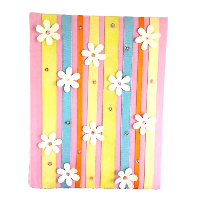 Cloth Photo Book Pink 200 Photos 4x6 Colorful Flowers Girls Baby Teen C16-1848 - Image 1 of 4