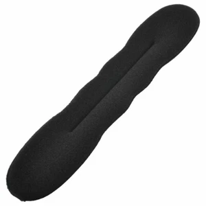 Black Sponge DIY Hairstyle Ponytail Bun Maker Holder 8.9" for Lady - Picture 1 of 1