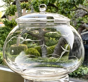 Art Deco Richard Süssmuth Glas Bowle Gefäß MÖVEN Schliff 357 Entwurf Dekor 1928 - Bild 1 von 17