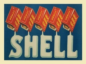 Shell Red Cans steel sign 200mm x 150mm - Picture 1 of 1