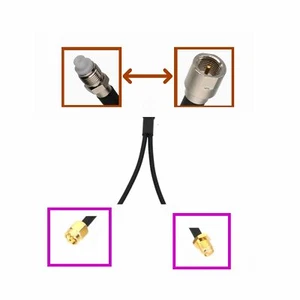 1x FME a 2x SMA Macho/Hembra Antena GPS Divisor/Combinador Adaptador Y Cable COAXIAL - Imagen 1 de 8
