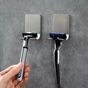 2PCS Stainless Steel Shaver Shelf Razor Holder Self Adhesive Rack Bathroom AU - Picture 1 of 10
