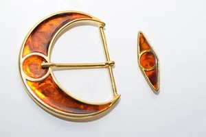 Schöne massive Gürtelschnalle Schnalle mit/ohne Spitze, ca. 60 mm Breite, Gold - Picture 1 of 12
