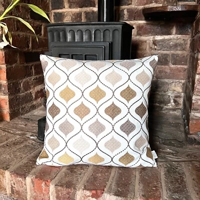 1254. Windsor Natural EMBROIDERED Cushion Cover Various sizes - Image 1 of 4