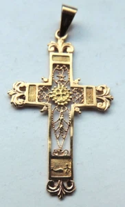 Colgante cruz filigrana oro macizo 750,18k - Imagen 1 de 6