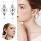 Vintage Silver Earrings Super Shiny Diamond Stud Earrings Light Luxury Earrings