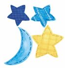 Baby Blue Yellow Country Craft Stars Moon Wall Stickers Decal Borders 25 Wallies