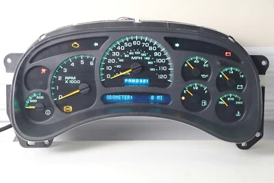 Cuadro de instrumentos Green LED 03-05 GMC Yukon Silverado HD GAS Reman 0 millas #3 Foto 1 de 4
