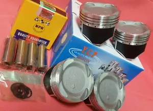 YCP 75mm Vitara Pistons Teflon Coated Low Comp + NPR Rings For Honda D16 Turbo - Picture 1 of 6