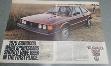 1979 Volkswagen Scirocco What Sportscars Should  Been Original Print Ad 2pg 1978