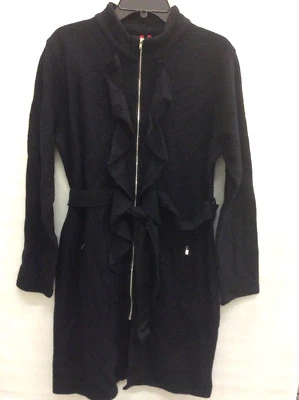 Love Scarlett Women's Long Sleeve Full Zip Wool Jacket, Black, L - Image 1 of 4