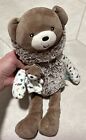 Kaloo Gaston The Bear Plush Stuffed Animal Lovey Fur Hood Stuffie Baby Bear SOFT