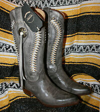 8990 botte santiags marque Sendra en cuir gris souris country western Femme